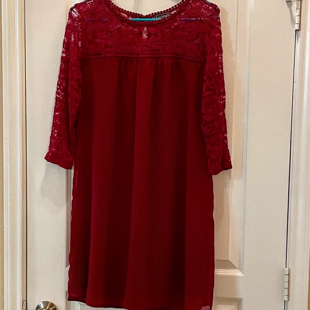 LUXOLOGY ~ LACE BODICE DRESS